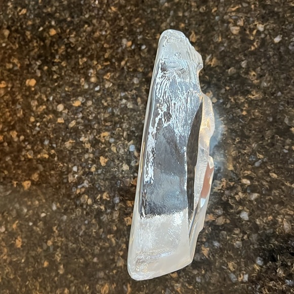 Polar Bear Glasbruk chiseled etched Paperweight Sweden Mats Jonasson signed Deco - Picture 6 of 8